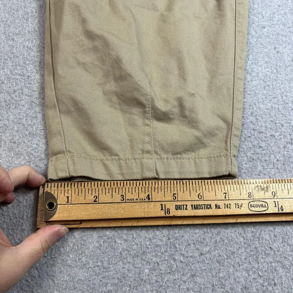 Gap Kids Pants Boys XXL 14-16 Khaki Cargo Barrel Leg Zip Pocket Youth Uniform